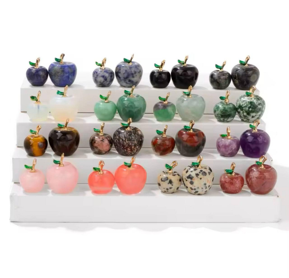 Подвеска из зеленого авантюрина в форме яблока 14*17 мм. Киев - изображение 4