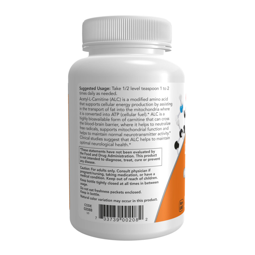 Ацетил-L-карнітин NOW foods Acetyl-L-Carnitine Pure Powder 85 грам Київ - фото 3