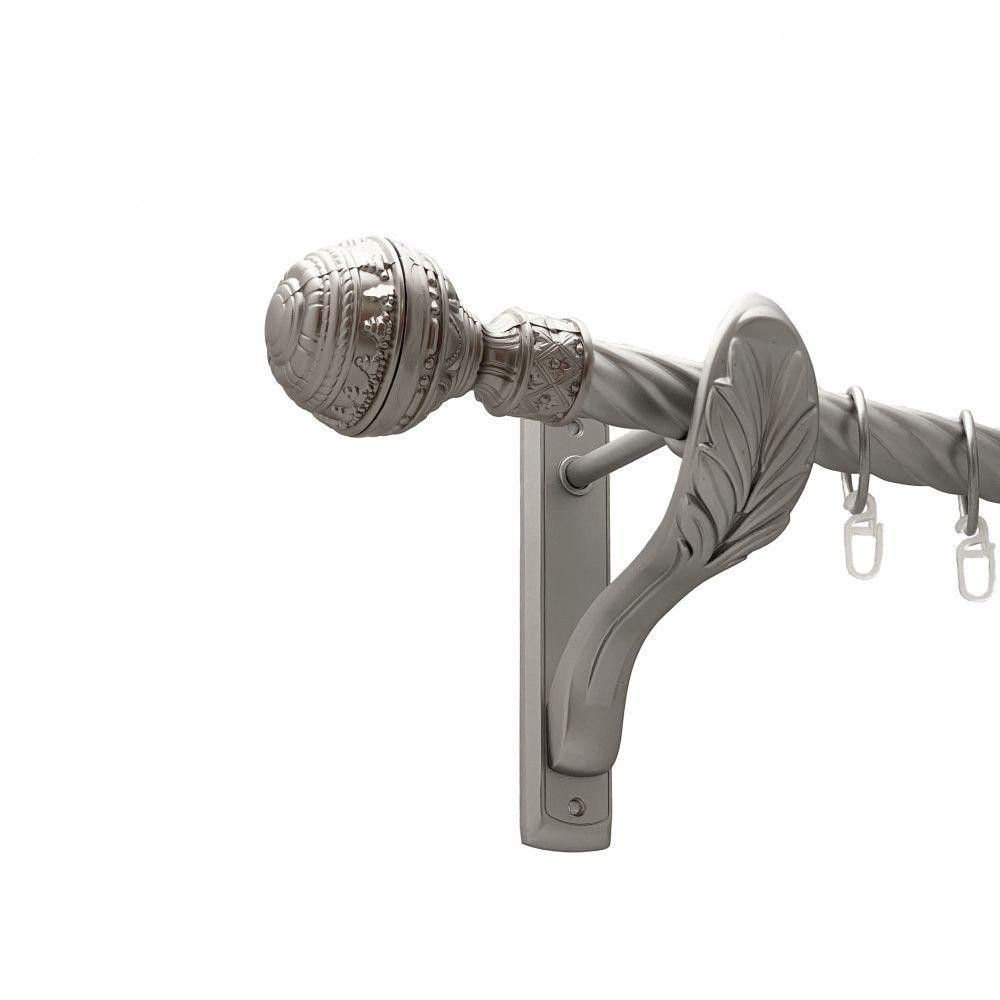 Карниз Orvit Арабеска металевий однорядний ретро скручена труба кільце металеве Сатин 25 мм 160 см Львов - изображение 1