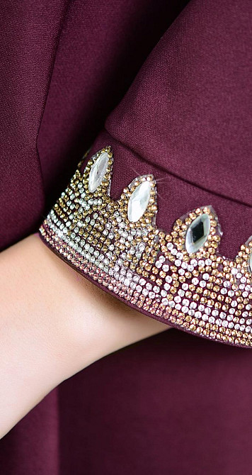 Ошатне розкльошене плаття з красивими рукавами та кристалами (50) Київ - фото 5