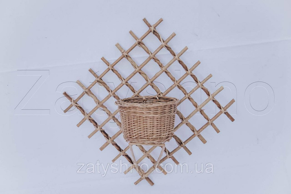 Кошик із лози на стіну | декоративний кошик із лози | кошики з лози Київ - фото 4
