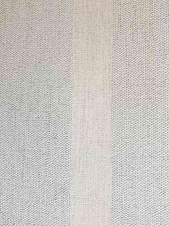 Обои виниловые на флизелине Marburg 31821 New modern полосы широкие узкие голубые светло серые под мешковину Киев