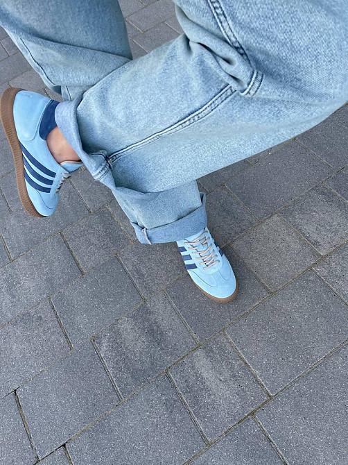 Кеди жіночі M.KRAFT блакитні натуральна замша низький хід (5420) Коломыя - изображение 2