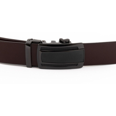 Ремень Vintage Мужской с затемненной пряжкой автомат Коричневый (20296) Винница - изображение 2