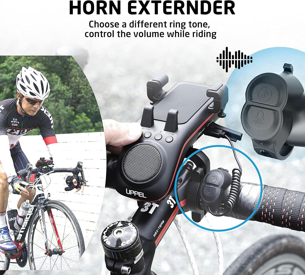 Багатофункціональний тримач для телефону на велосипеді 10-в-1 Uppel Multifunctional Bicycle Audio M208 Луцк - изображение 3