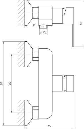 Змішувач для душу Globus Lux Milano GLM-105N-11-Graphite Луцк