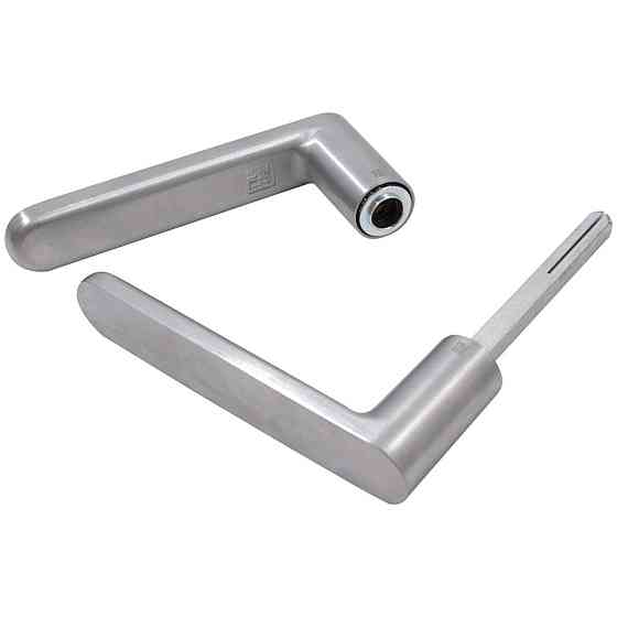 Дверна ручка на розетті Nuda Pure хром матовий R ф/з Київ