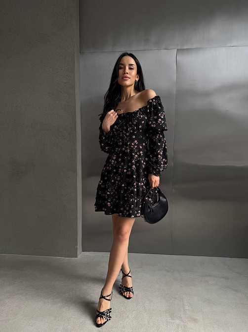 Женское вечернее романтичное платье с принтом цветочным Одесса - изображение 7