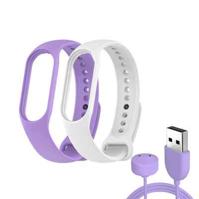 Ремешок для фитнес браслета Armorstandart комплект 3шт Xiaomi Mi Band 7/6/5 New Style Lavender (ARM77039) Винница