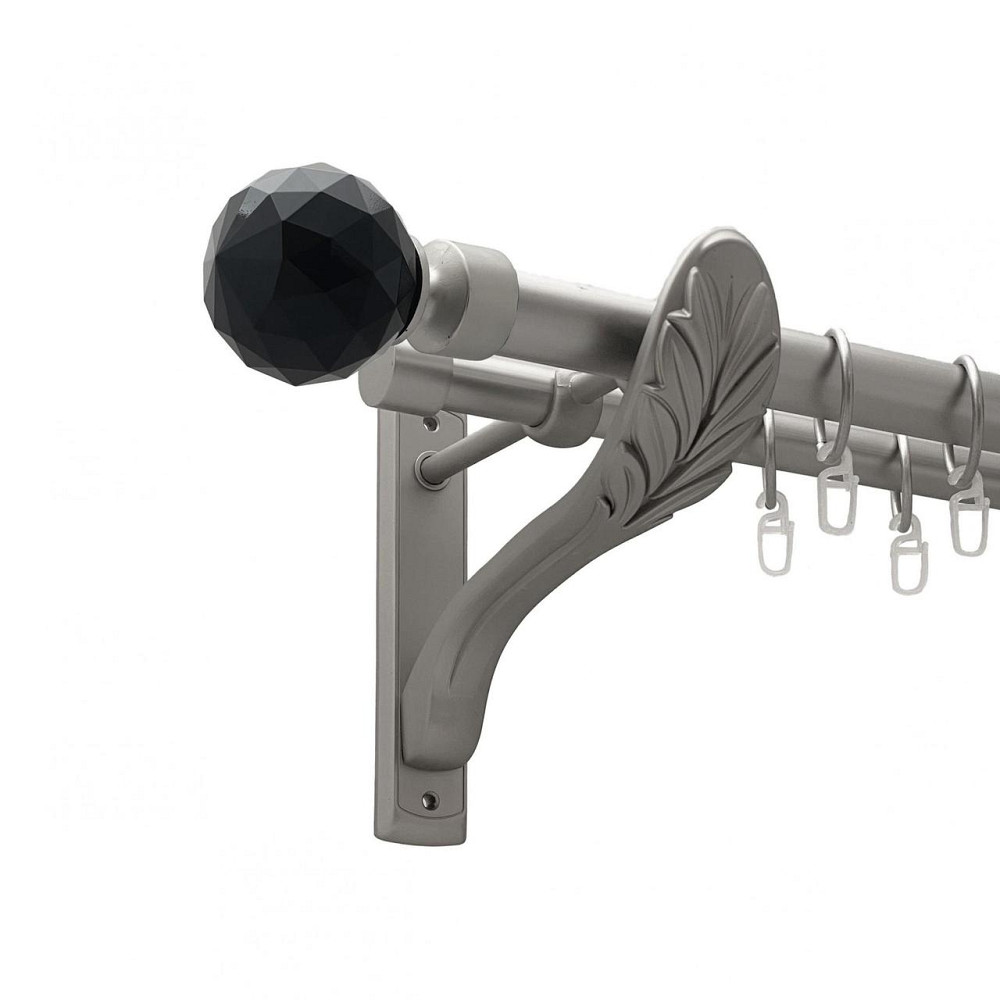 Карниз Orvit Люміера Неро металевий дворядний ретро гладка труба кільце металеве Сатин 25\19 мм 240 см (00-00021849) Львів - фото 1