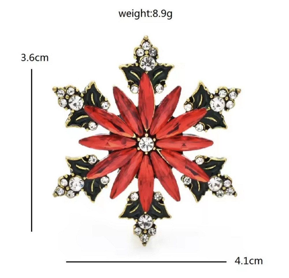 Брошка "Пуансетія" Сміла - фото 2