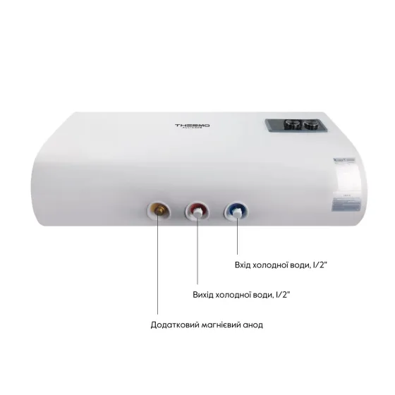 Водонагреватель электрический Thermo Alliance 50 л плоский горизонтальный, мокрый ТЭН 2 кВт (0,8+1,2) DT50H20G(PD) Киев
