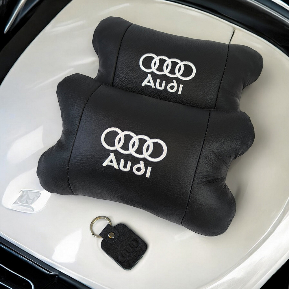 Подушки для шиї на підголівник Audi, Подарунок в машину чоловікові, Подушки з логотипом від виробника YI-30 Львів - фото 11