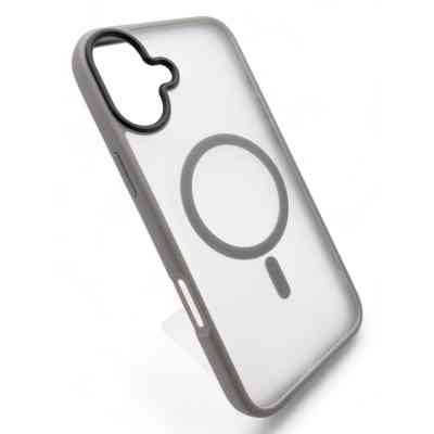 Чехол для мобильного телефона BeCover Metal Buttons Case (MagSafe) для Apple iPhone 16 Gray (712092) Винница