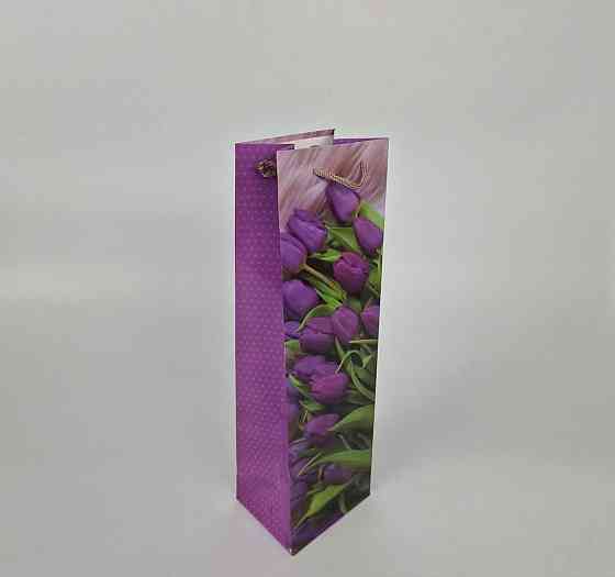 Пакет бумажный подарочный под бутылку  12/9/36(артBUT-25) (12 шт) Харьков