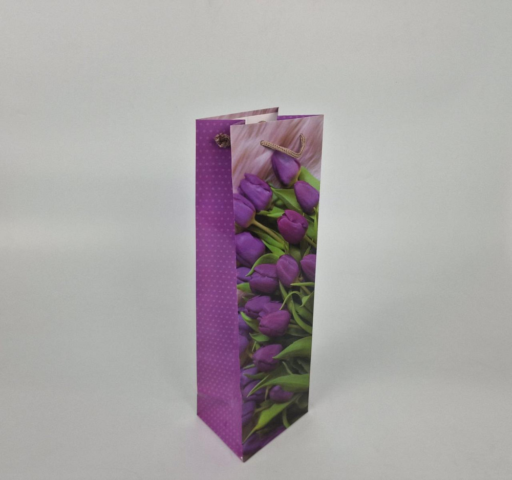 Пакет паперовий подарунковий під пляшку 12/9/36 (артBUT-25) (12 шт.) Харків - фото 1