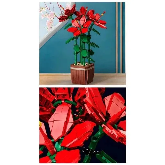 Конструктор Icons Красная Азалия, 926 деталей совместимый с lego лего, Киев - изображение 3