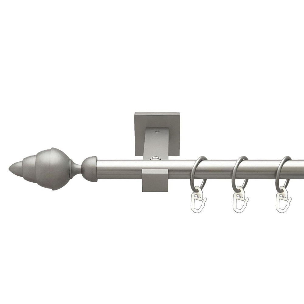 Карниз Orvit Треві металевий однорядний техно гладка труба кільце металеве Сатин 19 мм 200 см (00-00027320) Львів - фото 1