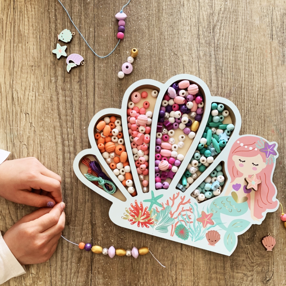 Набір для творчості та створення браслетів, прикрас з намистин дитячий «Русалочка» подарунок для дівчаток 6-12 років Кам'янець-Подільський - фото 3