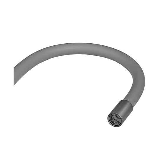 Змішувач для кухні MIXXUS SEO-011 GRAPHITE REFL.GRAY з силіконовим виливом з нерж.сталі SUS304, колір графіт (MI8225) Київ