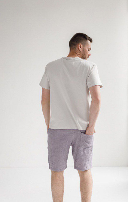 Мужские шорты муслиновые Темно-Серый S Харьков - изображение 3