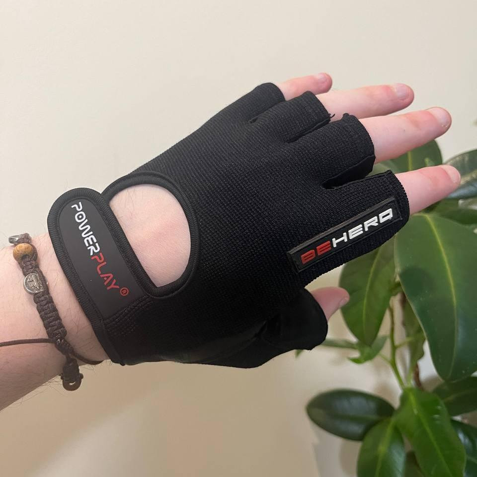 Рукавички для фітнесу і важкої атлетики PowerPlay 9200  чорні L Київ - фото 8