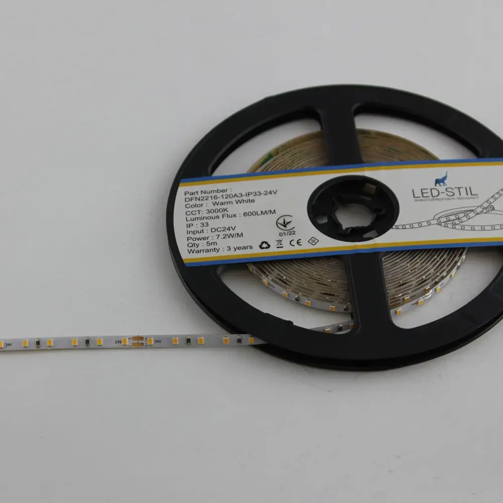 LED-STIL LED стрічка LED-STIL 3000K, 7,2 W, 2216, 120 шт, IP33, 24V, 580LM Киев - изображение 1