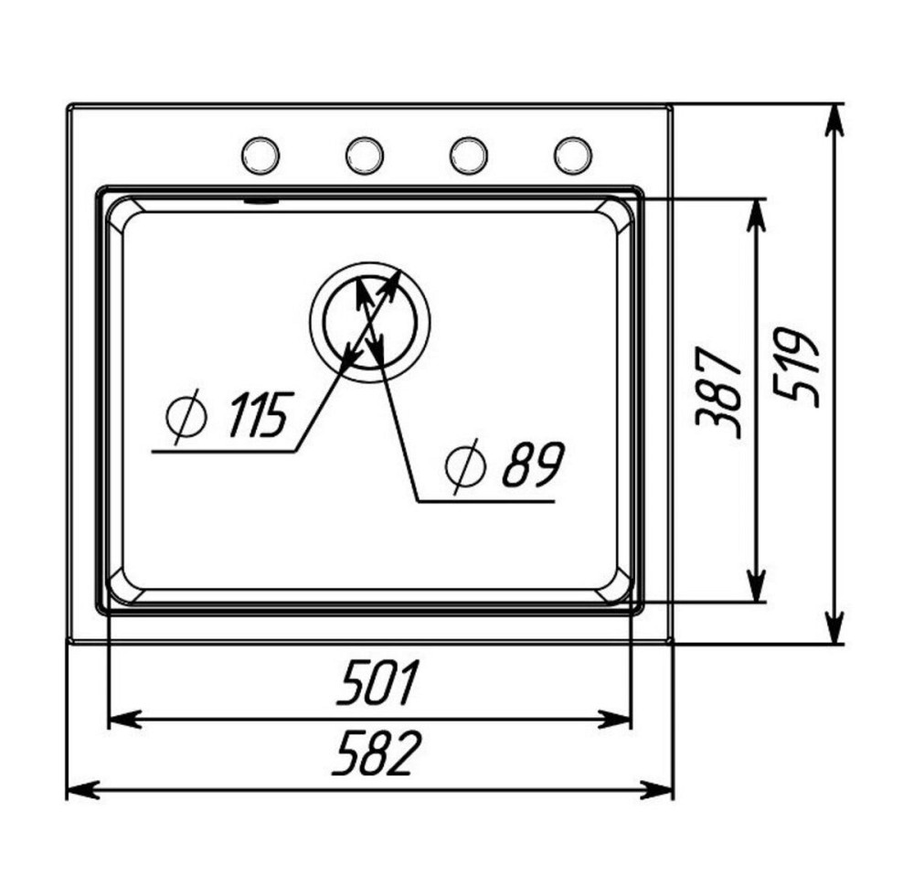 VALESO Комплект VALESO: Мийка VESTA 5852 чорна + Змішувач BG76 + Сифон 1041 Киев - изображение 5