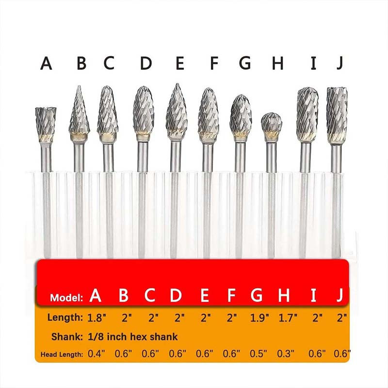 Набор борфрез 10 шт для дремеля и гравера Киев - изображение 2