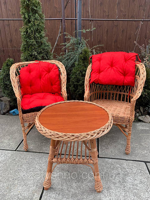 Комплект плетених меблів з накидками на крісла Київ - фото 10