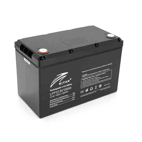Акумуляторна батарея Ritar LiFePO4 12,8V 100Ah  1280Wh BMS100@4S ( 328 x 172 x 215 (220) Q1 Київ