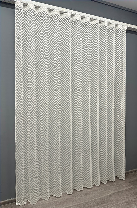 Тюль VR-Textil 1556т Ромб Меандр Жакард Молочний 200х270 см (42-0845) Київ - фото 3