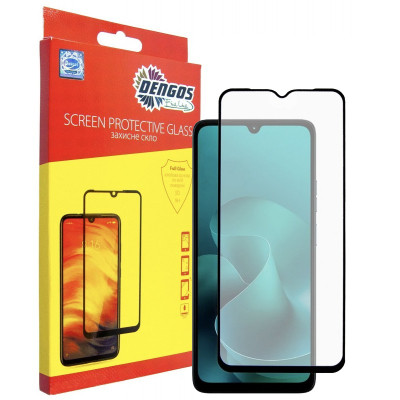 Стекло защитное Dengos Full Glue Motorola G06 Black (TGFG-420) Винница - изображение 1