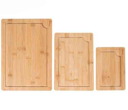 Набір бамбукових кухонних дощок 3 шт з підставкою Ruhhy (26265) Нововолинськ
