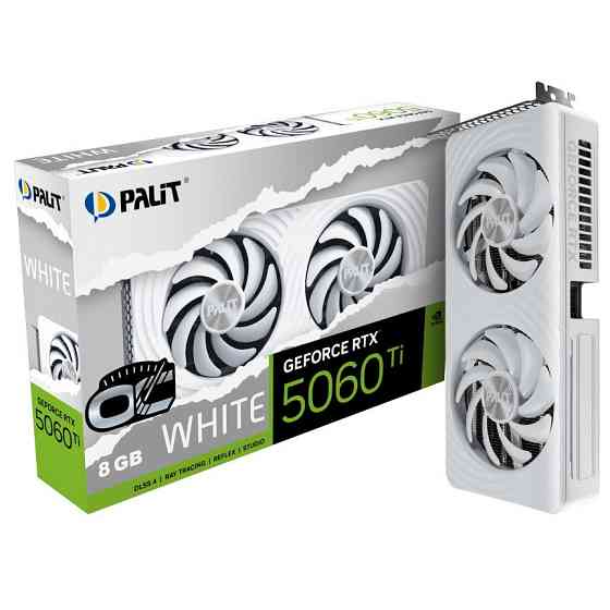 Відеокарта GF RTX 5060 Ti 8 GB GDDR7 White OC Palit (NE7506TU19P1-GB2062M) ( 13547 ) Харьков