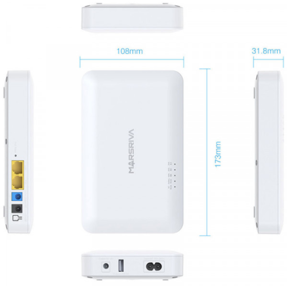 ДБЖ Marsriva DC UPS для роутерів KP6 240VAC 18W 10000mAh Киев