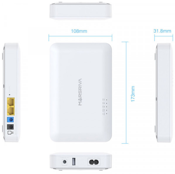 ДБЖ Marsriva DC UPS для роутерів KP6 240VAC 18W 10000mAh Киев - изображение 2