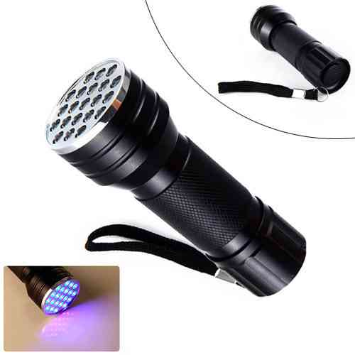 Мини УФ фонарик 21 LED, ультрафиолетовый, 395–410 нм Киев