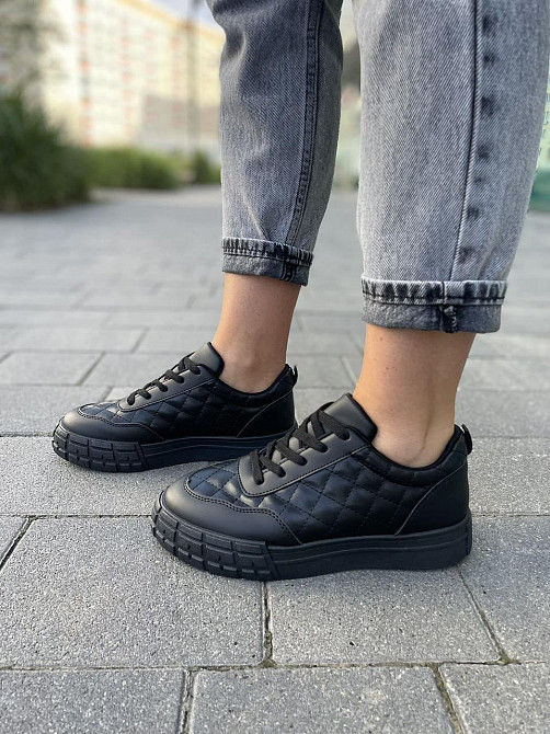 Weide Кеди жіночі WEIDE чорні еко-шкіра 37-41рр. ( ) Коломия - фото 4