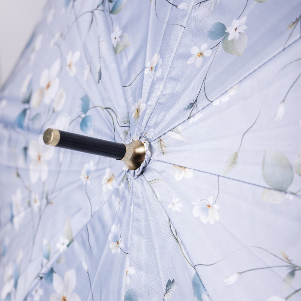 Класична парасолька-тростина напівавтомат з поліестеру 7 спиць діаметр 99 см Блакитна HP-23-7BL Київ - фото 8