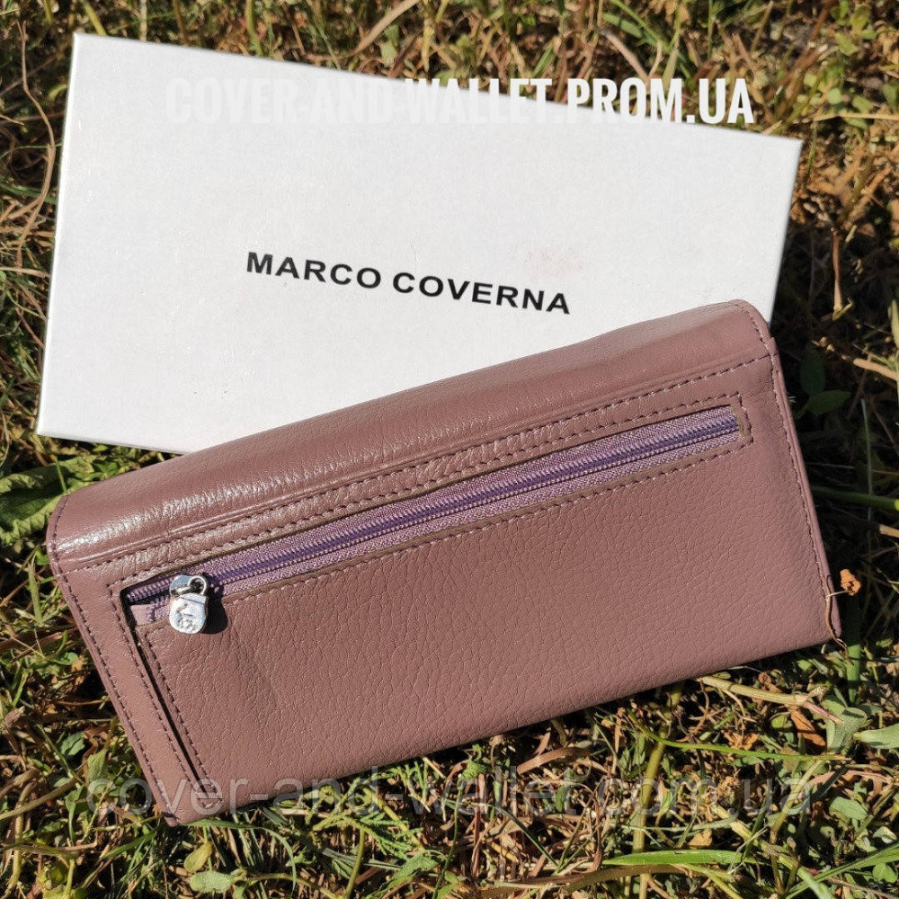 Женский кожаный кошелек на магнитной фиксации пудрового цвета Marco Coverna MC 1413-6 Киев - изображение 5