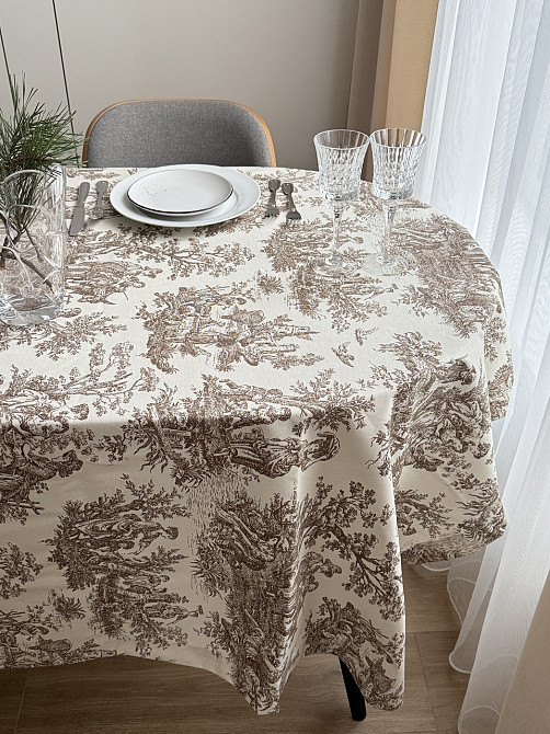 Ecotton Скатертина столова Ecotton DUCK 170х220 см водовідштовхувальна Italiano бежевий (30497 Коломия - фото 1