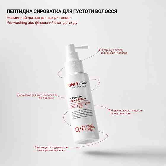 Пептидная сыворотка для густоты волос Only Hair 100 мл Киев