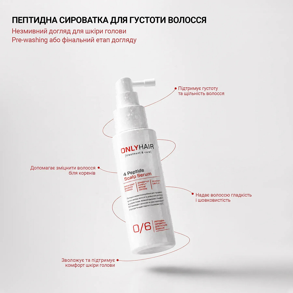 Пептидная сыворотка для густоты волос Only Hair 100 мл Киев - изображение 4