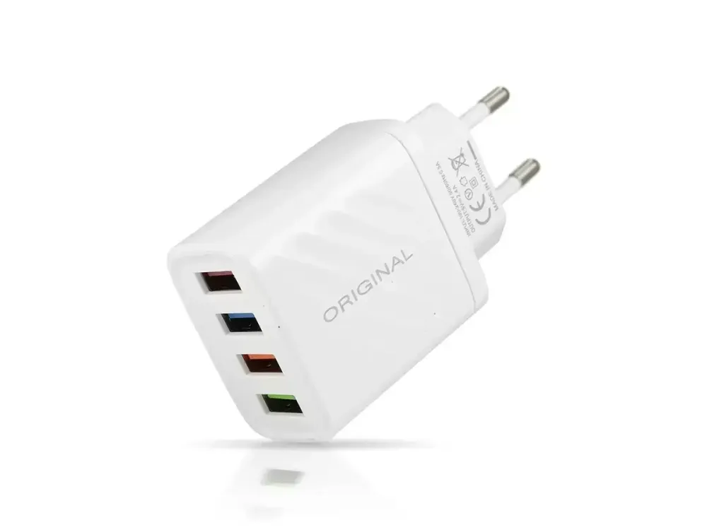 Мережевий зарядний пристрій AR-240 220В 2.4A з 4 USB-портами Original для смартфонів, планшетів і гаджетів Одеса - фото 7