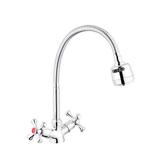 Змішувач для кухні з гнучким виливом Kroner KRM Rhein - C030-1 2 режими лійки Київ