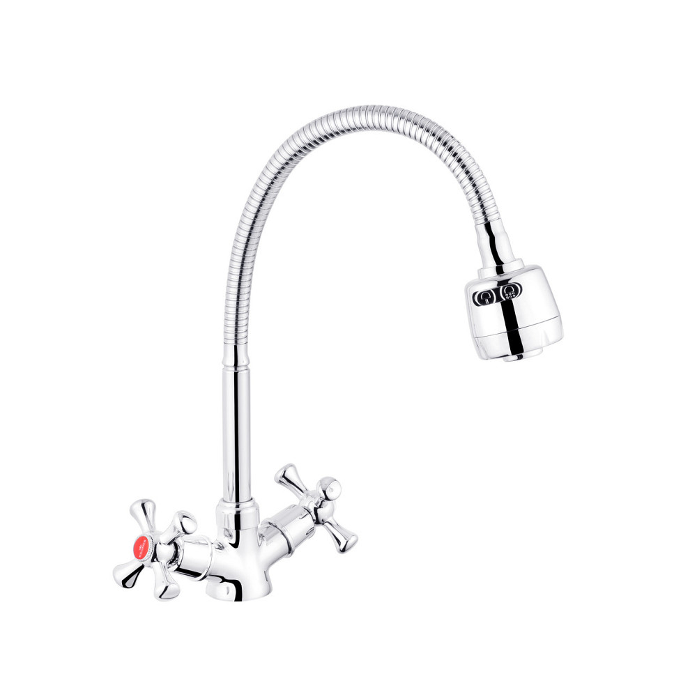 Змішувач для кухні з гнучким виливом Kroner KRM Rhein - C030-1 2 режими лійки Київ - фото 2