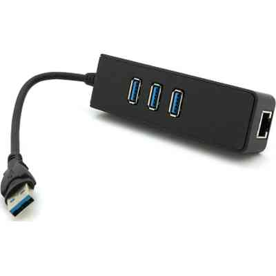 Концентратор Voltronic USB 3.0 to 3xUSB + Ethernet black (YT-3H3+1) Винница
