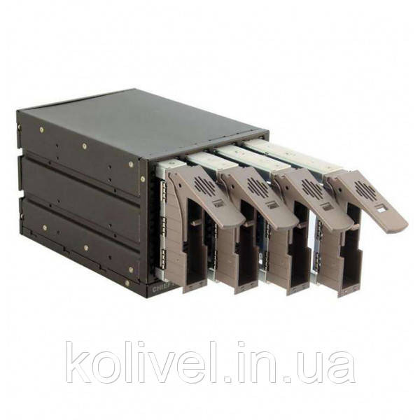 Бекплейн Chieftec SST-3141SAS 3x5.25" -> 4x3.5" HDDs Hot-Swap Aluminium (SST-3141SAS) Київ - фото 2