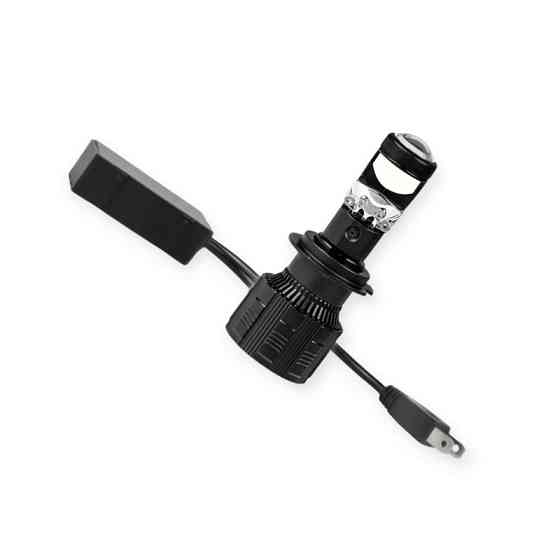 Автолампа H7 12V-24V EUROTUN NL19 60W 10000L 6000K радиатор и вентилятор линза обманка LED Мукачево